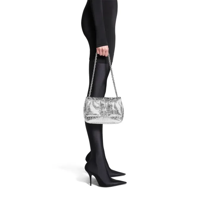 Balenciaga Shoulder Bags Women Women039s Monaco Mini Bag Metallized In Silver Silver