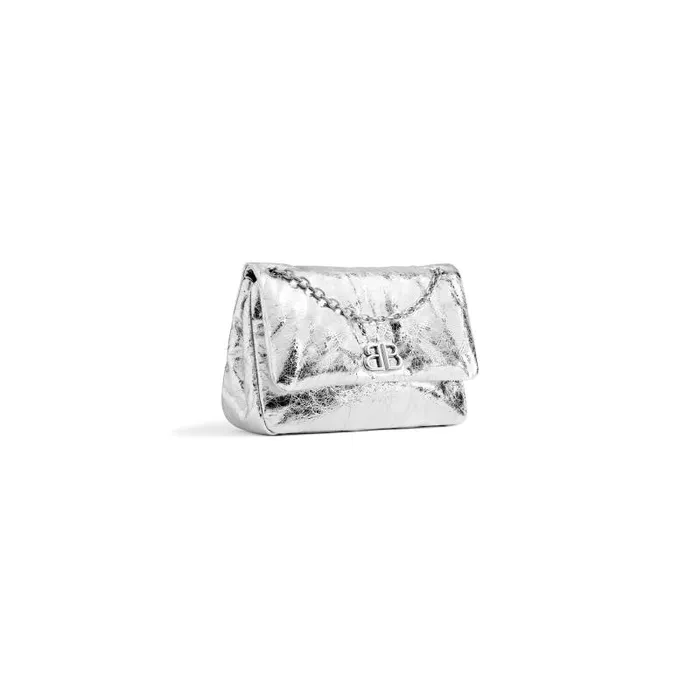 Balenciaga Shoulder Bags Women Women039s Monaco Mini Bag Metallized In Silver Silver