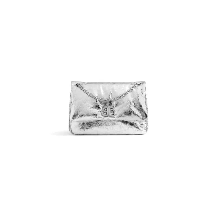 Balenciaga Shoulder Bags Women Women039s Monaco Mini Bag Metallized In Silver Silver