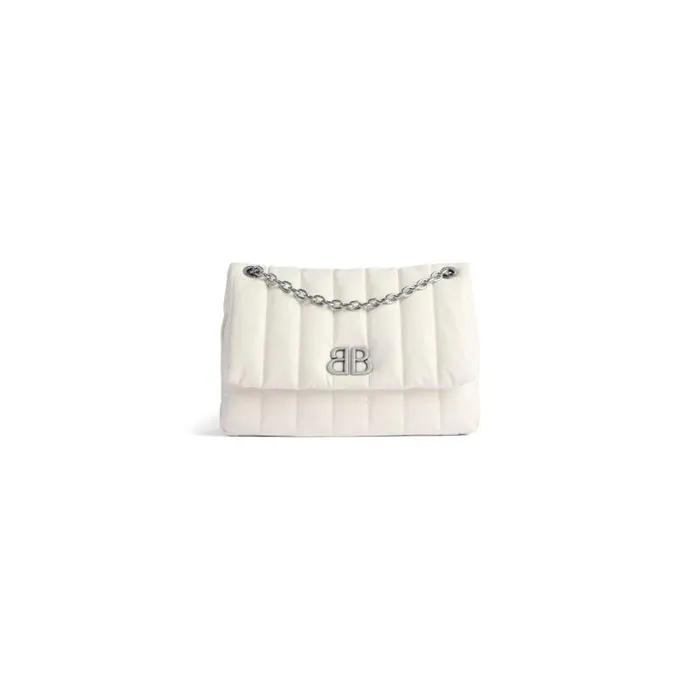 Balenciaga Shoulder Bags Women Women039s Monaco Mini Bag Quilted In White White Balenciaga Shoulder Bags Women Women039s Monaco Mini Bag Quilted In White White