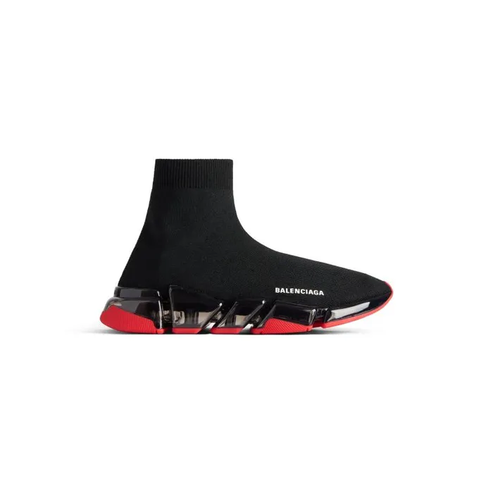 Balenciaga Sneakers Men Men039s Speed 20 Full Clear Sole Recycled Knit Sneaker In Blackred Blackred Balenciaga Sneakers Men Men039s Speed 20 Full Clear Sole Recycled Knit Sneaker In Blackred Blackred