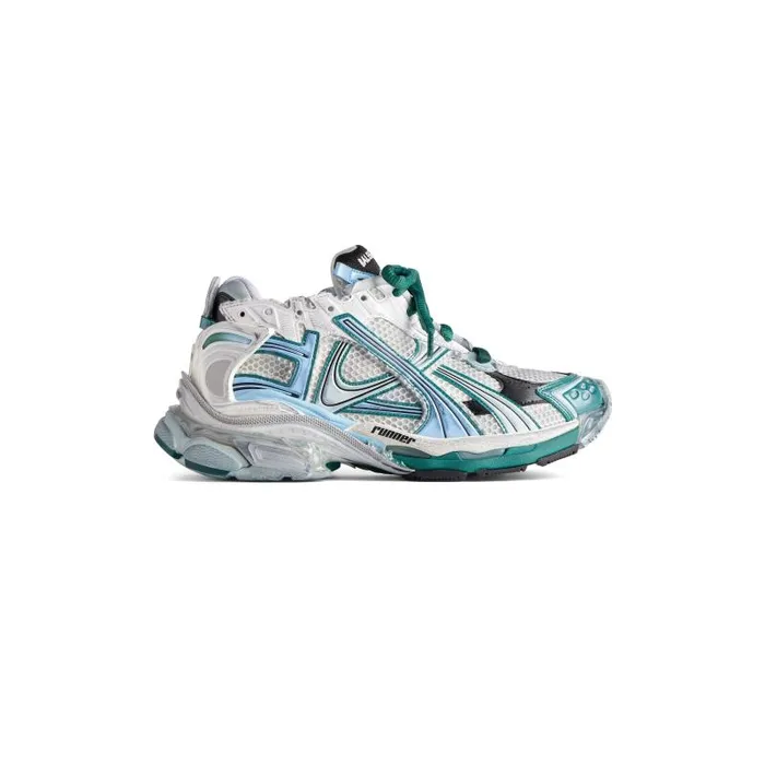 Balenciaga Sneakers Women Women039s Runner Sneaker In Whitegreenblue Whitegreenblue