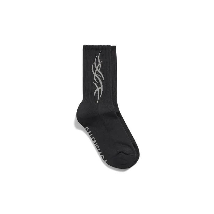 Balenciaga Socks and Tights Women Women039s Tacky Socks In Blackgrey Blackgrey