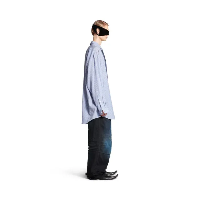 Balenciaga Tops and Shirts Men Men039s Fluid Shirt In Bluewhite Bluewhite Balenciaga Tops and Shirts Men Men039s Fluid Shirt In Bluewhite Bluewhite