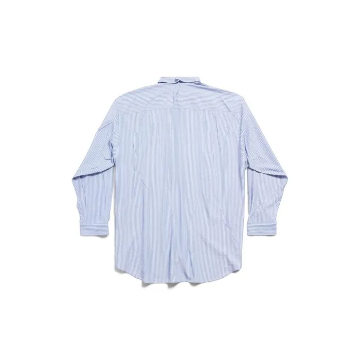 Balenciaga Tops and Shirts Men Men039s Fluid Shirt In Bluewhite Bluewhite Balenciaga Tops and Shirts Men Men039s Fluid Shirt In Bluewhite Bluewhite
