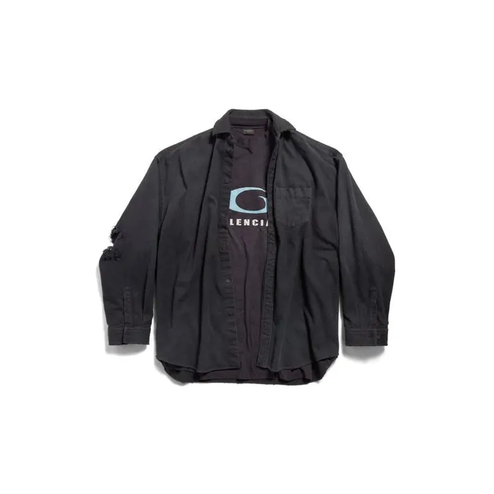 Balenciaga Tops and Shirts Men Men039s Loop Sports Icon Layered Shirt In Black Black Balenciaga Tops and Shirts Men Men039s Loop Sports Icon Layered Shirt In Black Black
