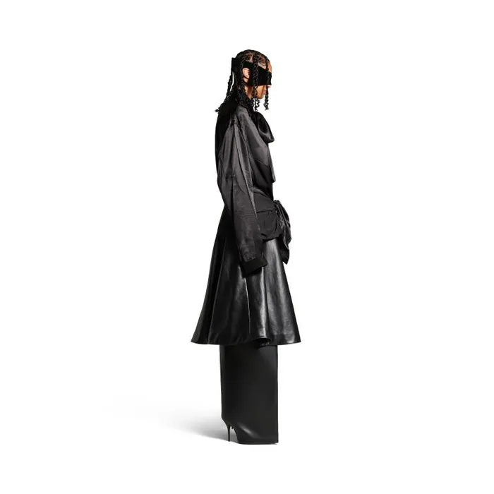 Balenciaga Tops and Shirts Women Women039s Knotted Lavalire Blouse In Black Black Balenciaga Tops and Shirts Women Women039s Knotted Lavalire Blouse In Black Black