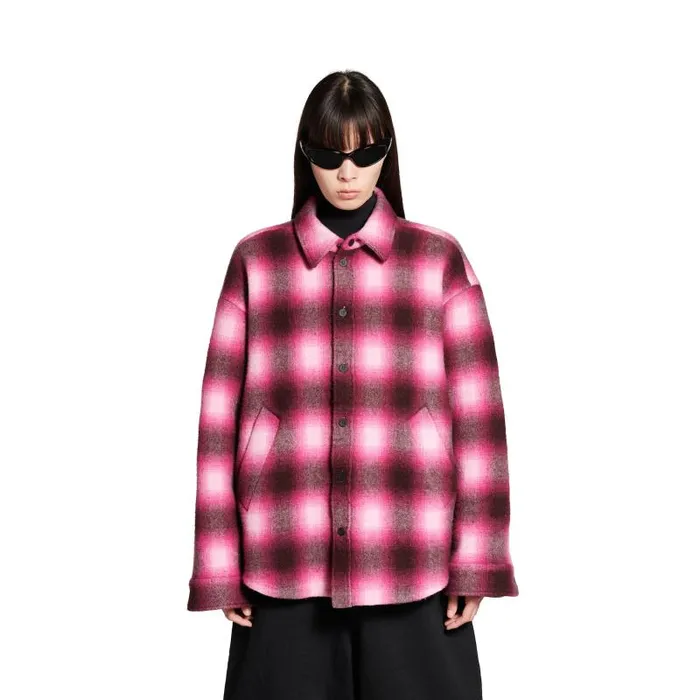 Balenciaga Tops and Shirts Women Women039s Padded Shirt In Pinkblack Pinkblack Balenciaga Tops and Shirts Women Women039s Padded Shirt In Pinkblack Pinkblack