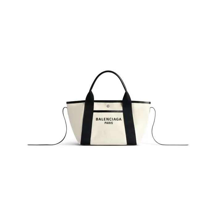 Balenciaga Tote Bags Women Women039s Biarritz Small Tote Bag In Beigeblack Beigeblack