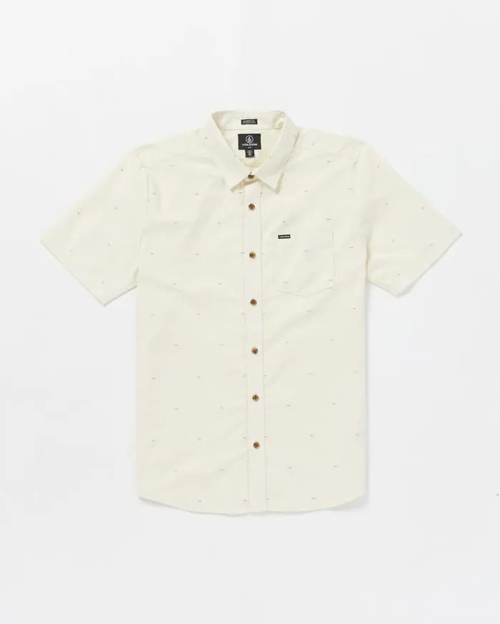 Bankstone Woven Short Sleeve Shirt 8211 Off White Mens Volcom Shirts and Flannels Bankstone Woven Short Sleeve Shirt 8211 Off White Mens Volcom Shirts and Flannels