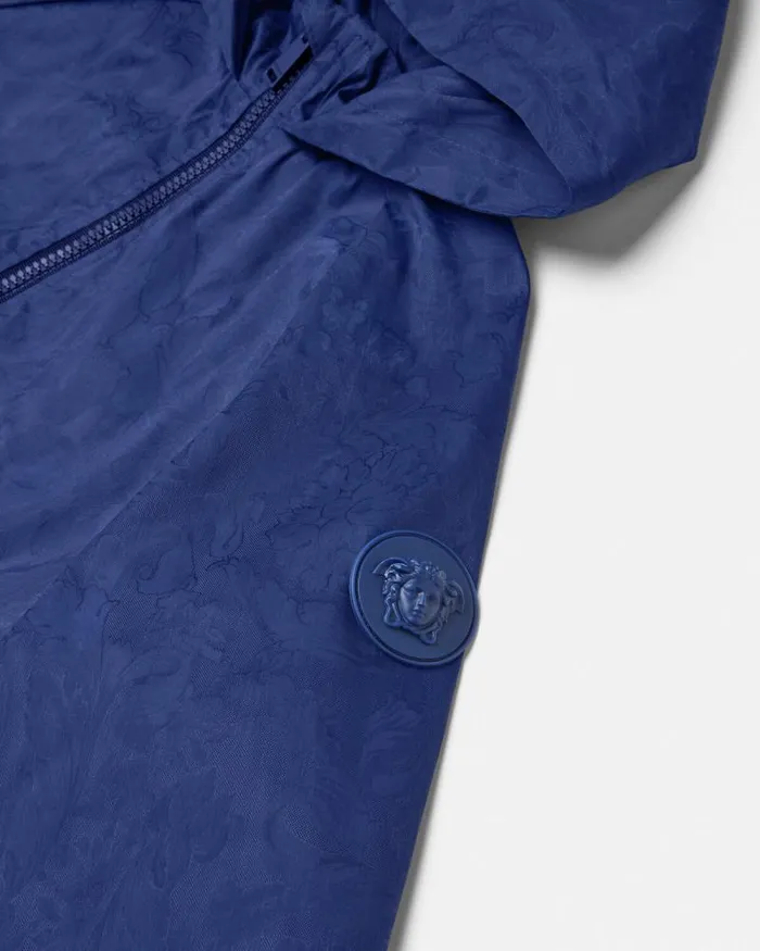 Barocco Jacquard Kids Parka Blue Children Versace Clothing