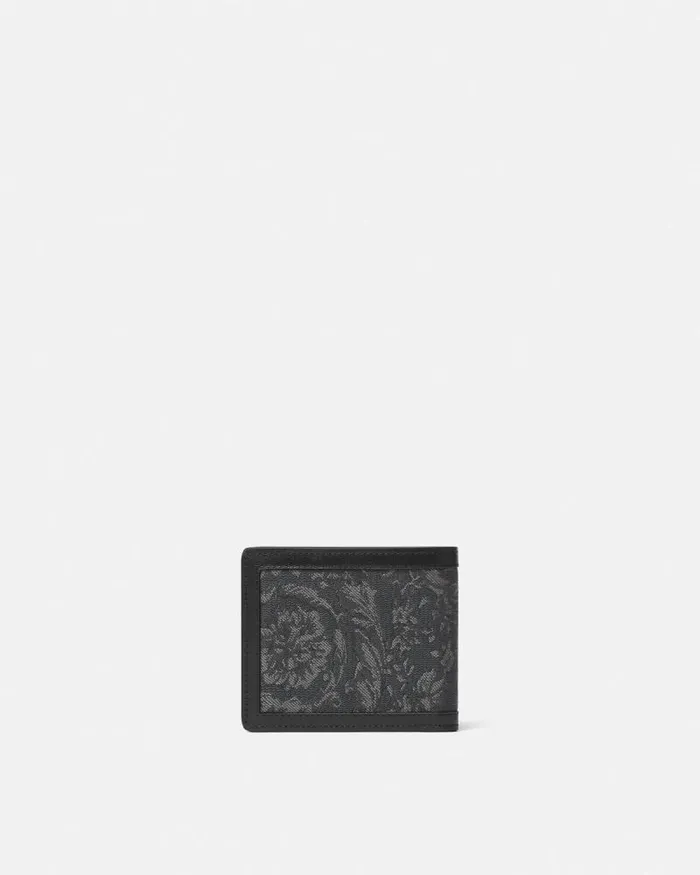 Barocco Jacquard Wallet Blackprint Men Versace Wallets