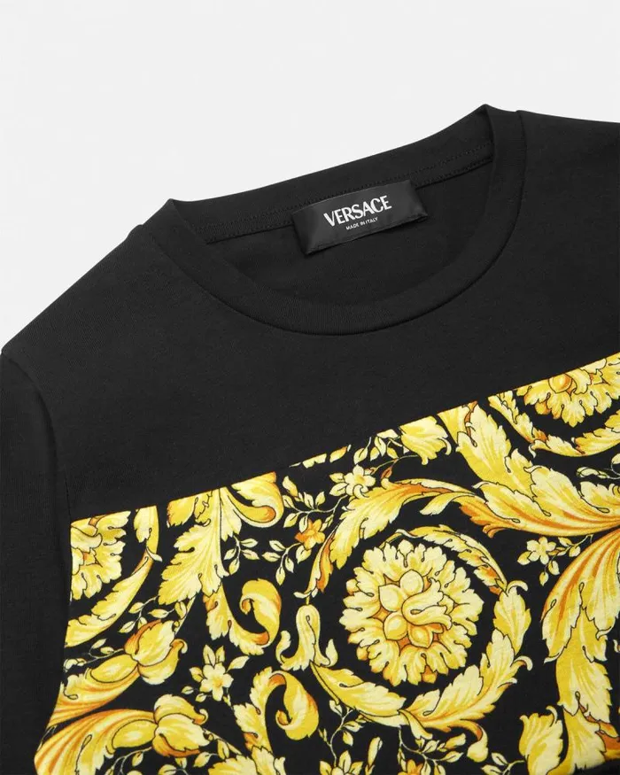 Barocco Kids TShirt Black Children Versace Clothing