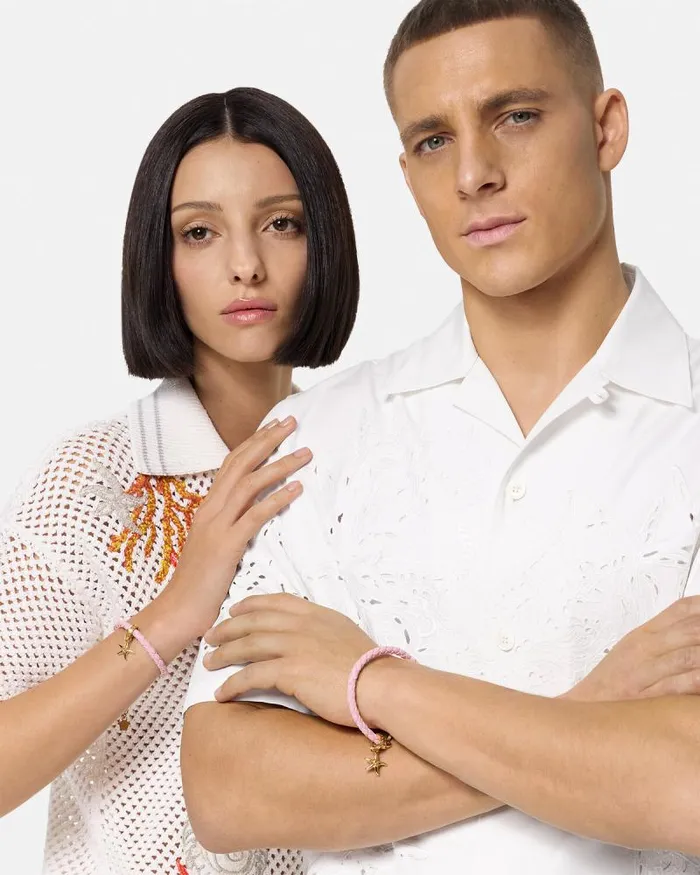 Barocco Sea Bracelet Light Pink WomenMen Versace Bracelets