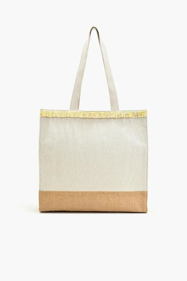 Beach Bags Champagne Forever ToteHand Beaded Jute Tote For Women America and Beyond Women