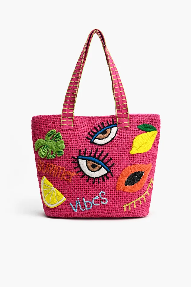 Beach Bags Women Pink Bliss Fruitful Charm tote America and Beyond