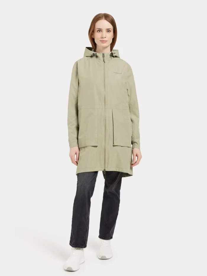 Bella Parka Mistel Green Women Didriksons Spring Jackets