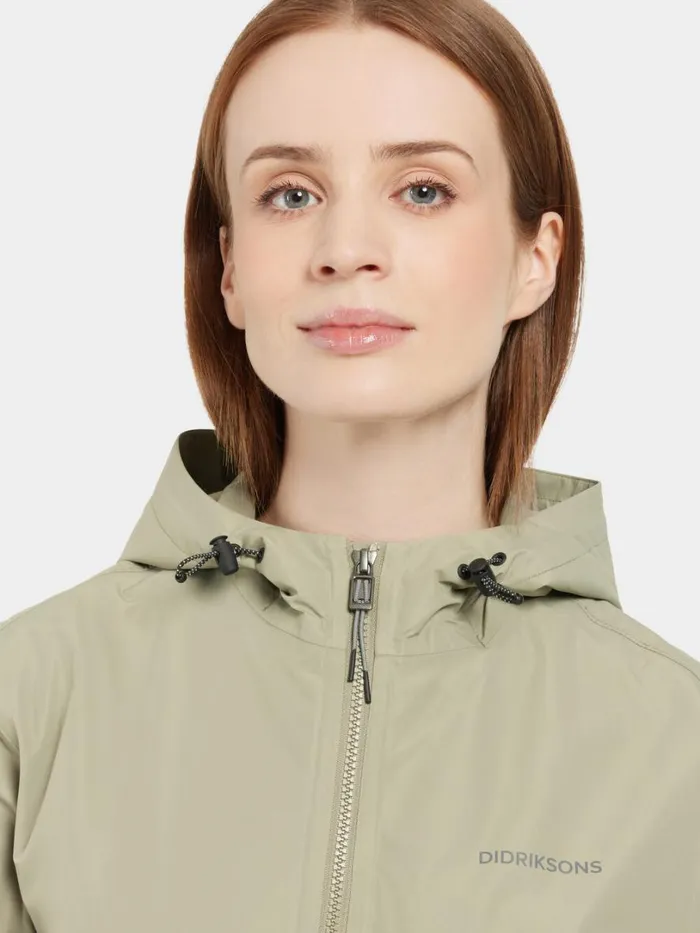 Bella Parka Mistel Green Women Didriksons Spring Jackets