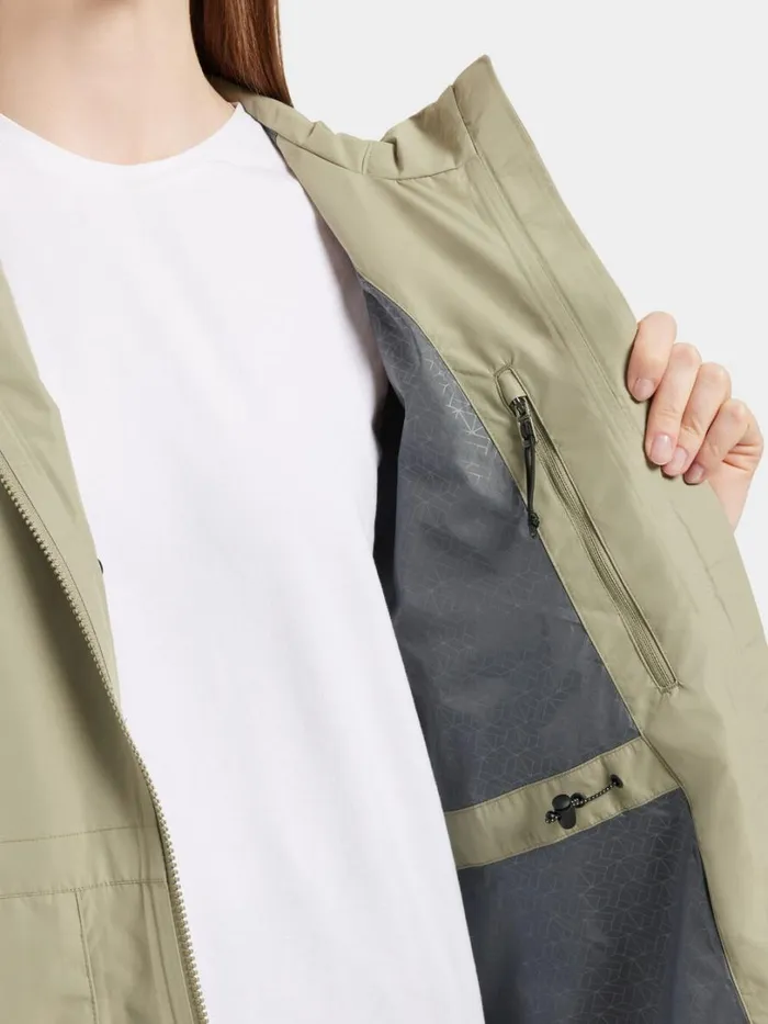 Bella Parka Mistel Green Women Didriksons Spring Jackets