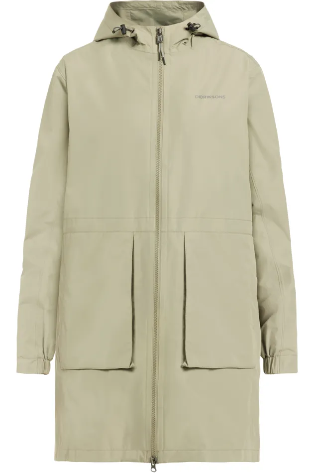 Bella Parka Mistel Green Women Didriksons Spring Jackets