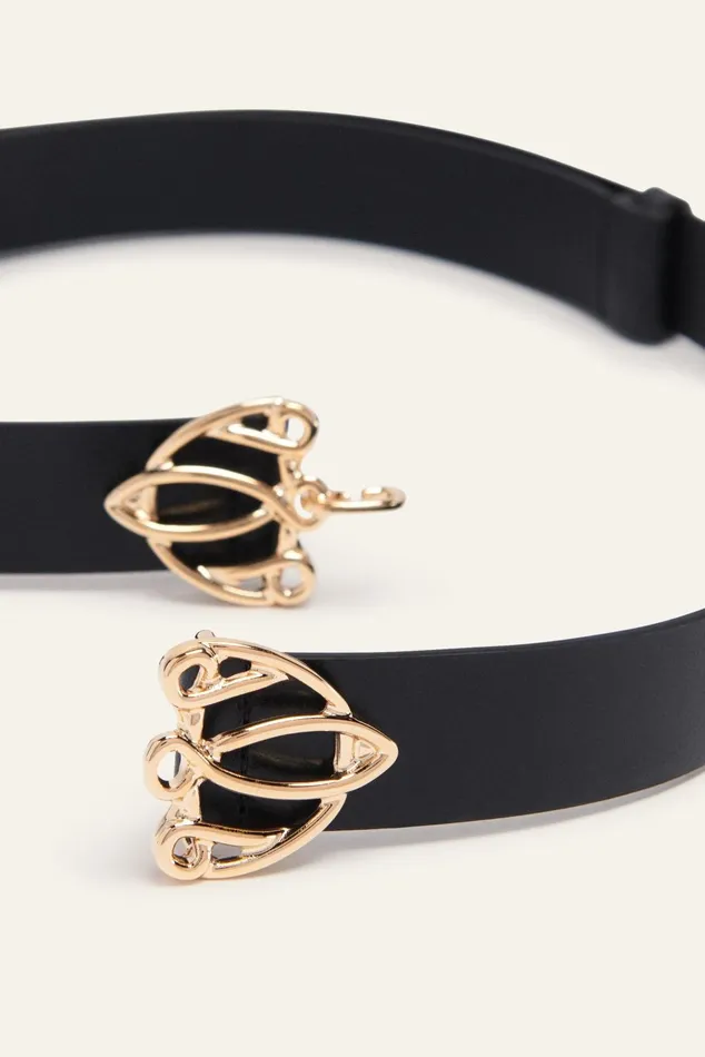 Belt With Finely Crafted Buckle Bilissi Brown Women Baandsh Belts