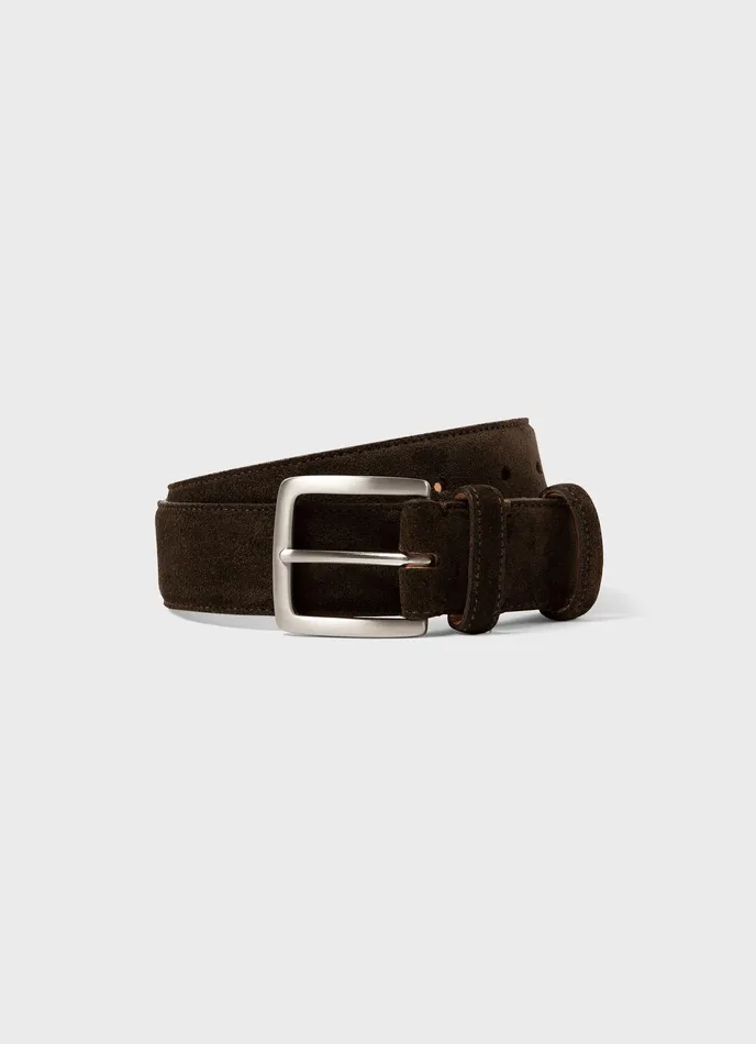 Belts Suede Belt Brown ussunspel Men