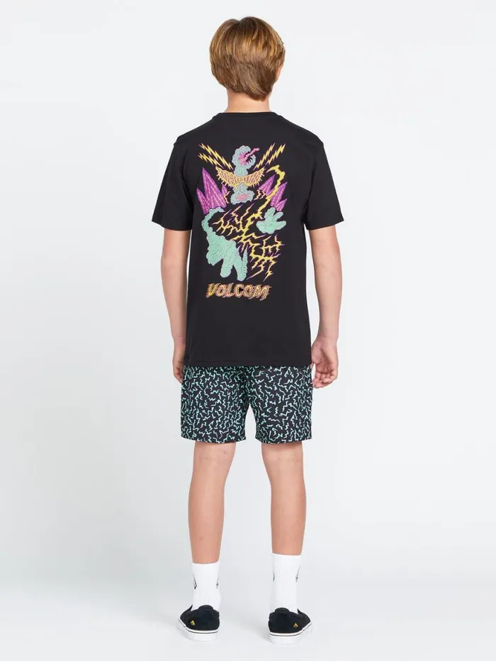 Big Boys Featured Artist Tetsunori Short Sleeve Tee 8211 Black Kids Volcom Skate