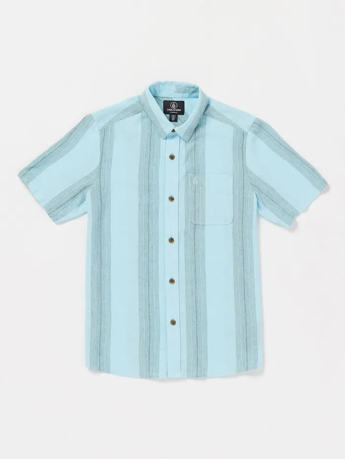 Big Boys Flaxstone Short Sleeve Shirt 8211 Crystal Blue Kids Volcom Shirts and Flannels Big Boys Flaxstone Short Sleeve Shirt 8211 Crystal Blue Kids Volcom Shirts and Flannels