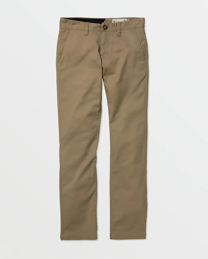 Big Boys Frickin Modern Stretch Pants 8211 Khaki Kids Volcom Pants