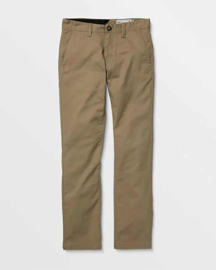 Big Boys Frickin Modern Stretch Pants 8211 Khaki Kids Volcom Pants