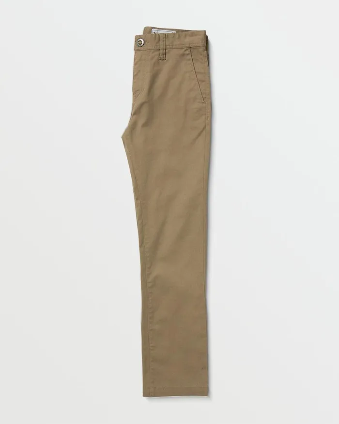 Big Boys Frickin Modern Stretch Pants 8211 Khaki Kids Volcom Pants