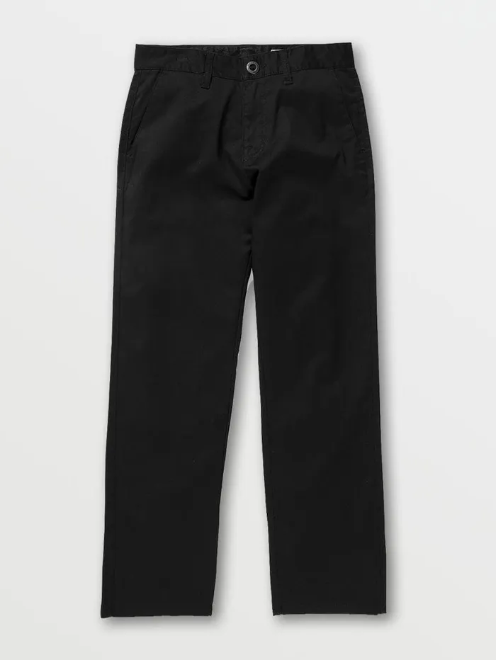 Big Boys Frickin Regular Stretch Chino Pants 8211 Black Kids Volcom Pants
