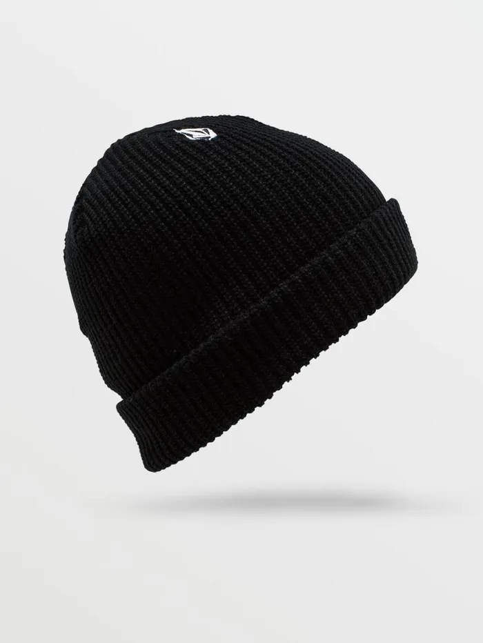 Big Boys Full Stone Beanie 8211 Black Kids Volcom Accessories