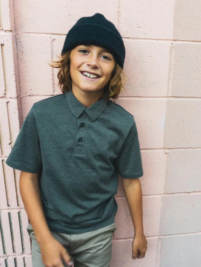 Big Boys Full Stone Beanie 8211 Black Kids Volcom Accessories