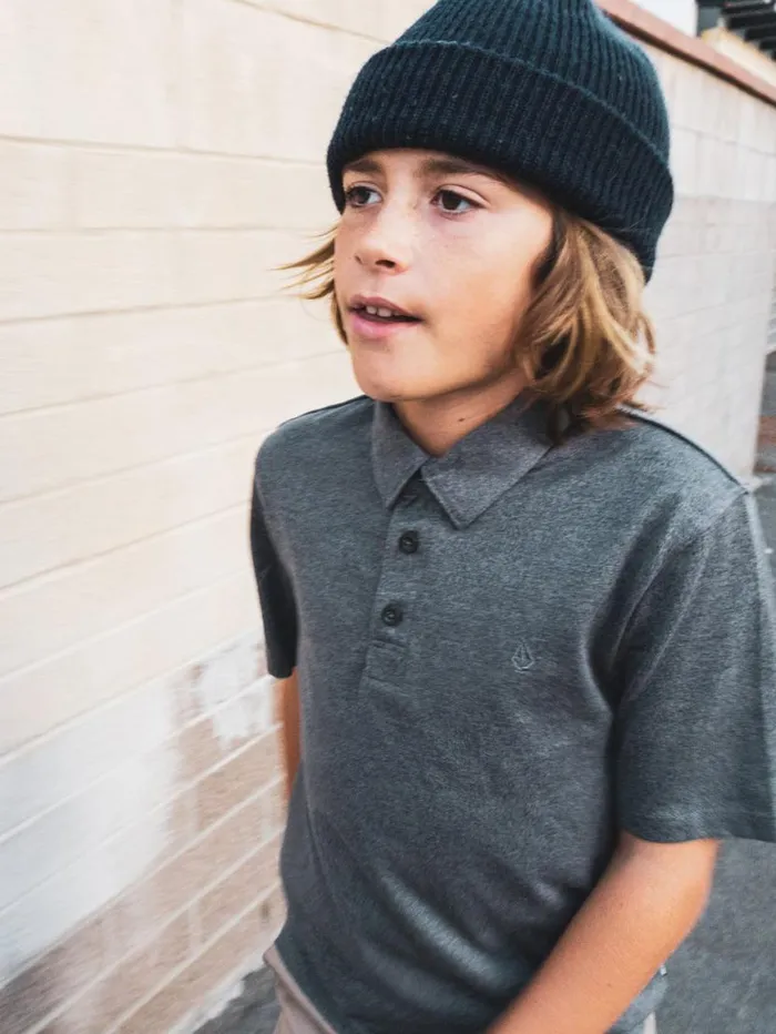 Big Boys Full Stone Beanie 8211 Black Kids Volcom Accessories