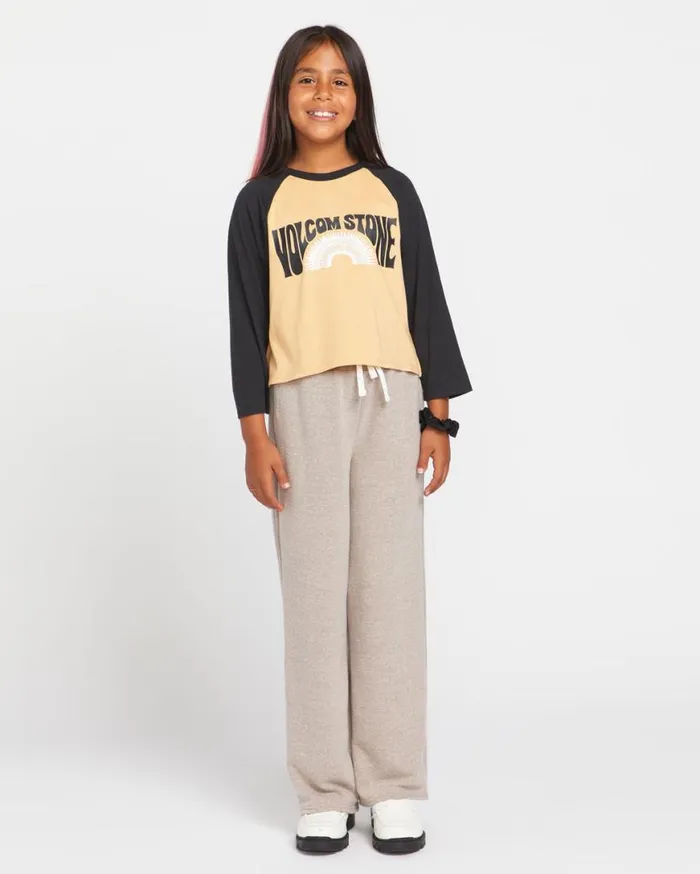 Big Girls Pitch Me Long Sleeve Tee 8211 Sand Kids Volcom TShirts and Tanks