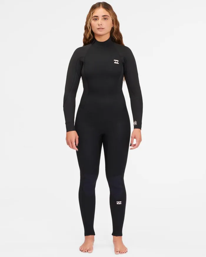 Billabong 54 Launch Back Zip Full Wetsuit Black Womens Wetsuits