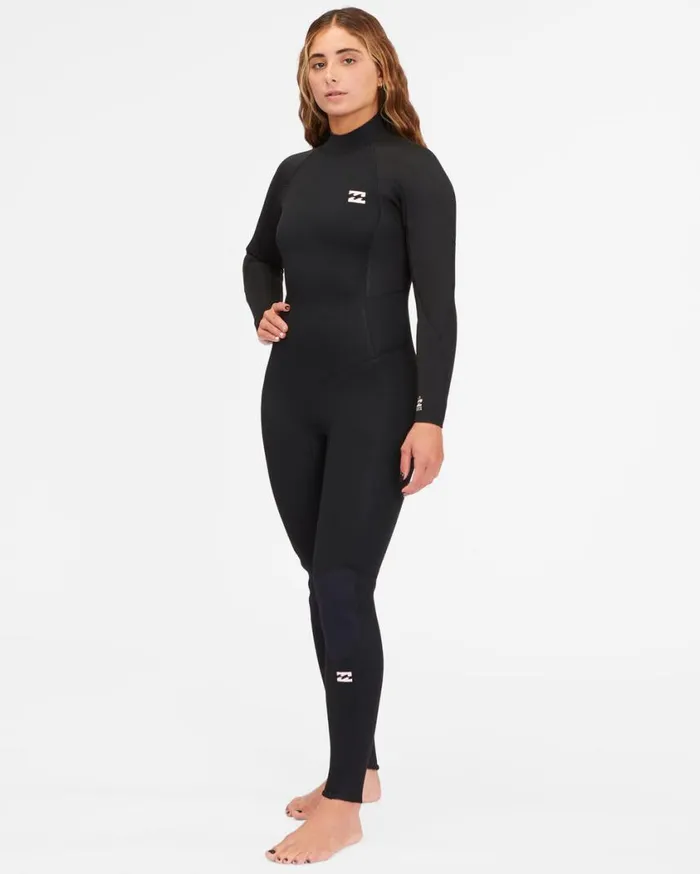 Billabong 54 Launch Back Zip Full Wetsuit Black Womens Wetsuits