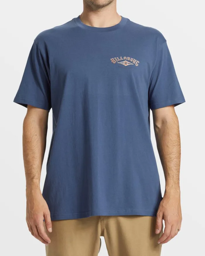 Billabong ADiv Arch TShirt Slate Blue Mens TShirts Billabong ADiv Arch TShirt Slate Blue Mens TShirts