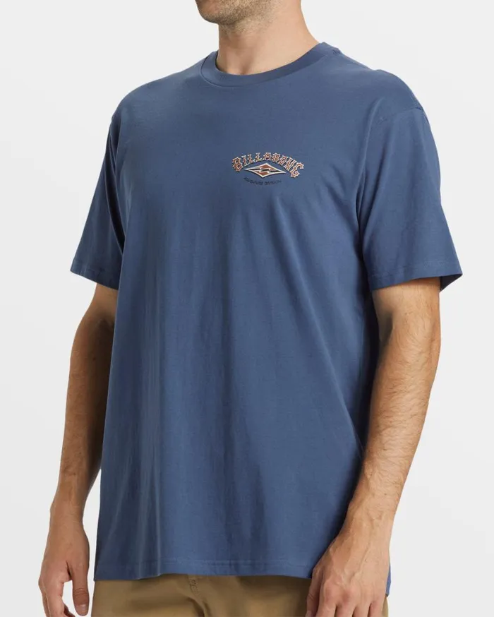 Billabong ADiv Arch TShirt Slate Blue Mens TShirts Billabong ADiv Arch TShirt Slate Blue Mens TShirts