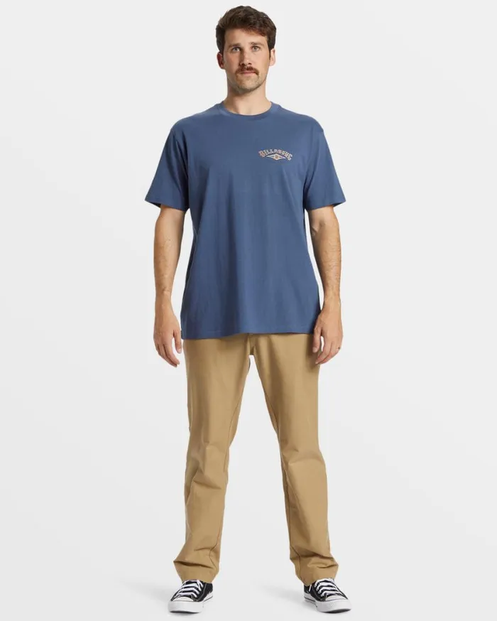 Billabong ADiv Arch TShirt Slate Blue Mens TShirts Billabong ADiv Arch TShirt Slate Blue Mens TShirts