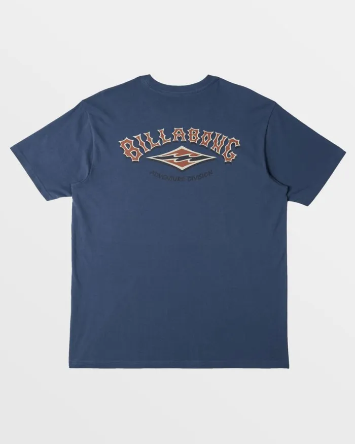 Billabong ADiv Arch TShirt Slate Blue Mens TShirts Billabong ADiv Arch TShirt Slate Blue Mens TShirts