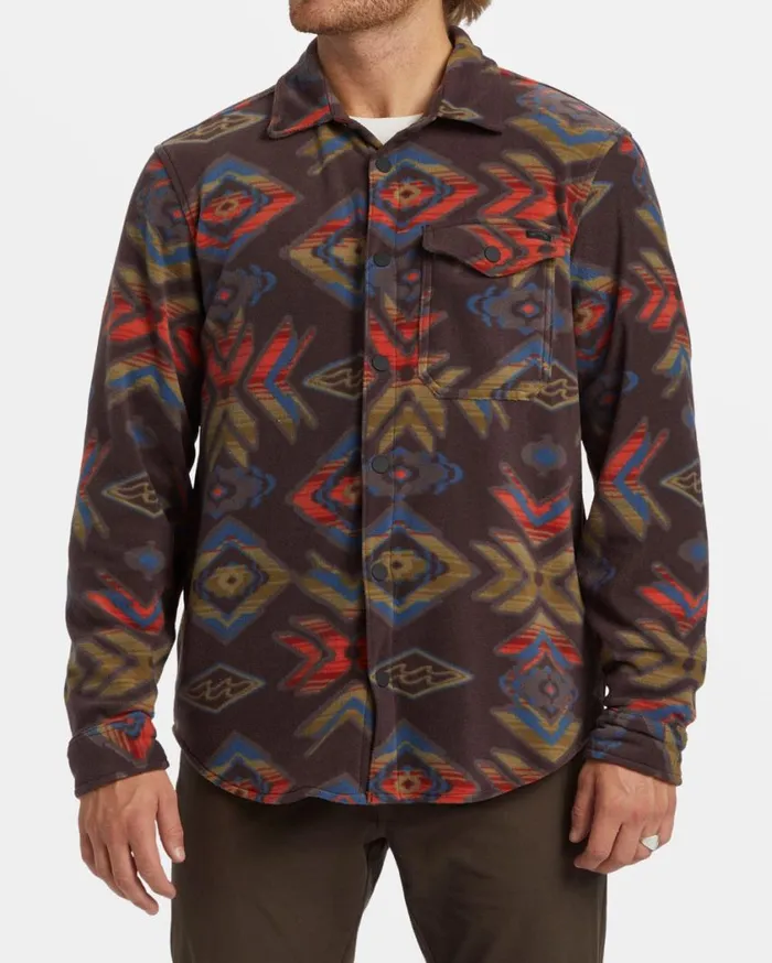 Billabong ADiv Furnace Flannel Shirt Plum Mens Hoodies and Fleece