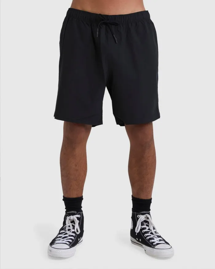 Billabong ADiv Surftrek Elastic Shorts 17034 Black Mens Bottoms