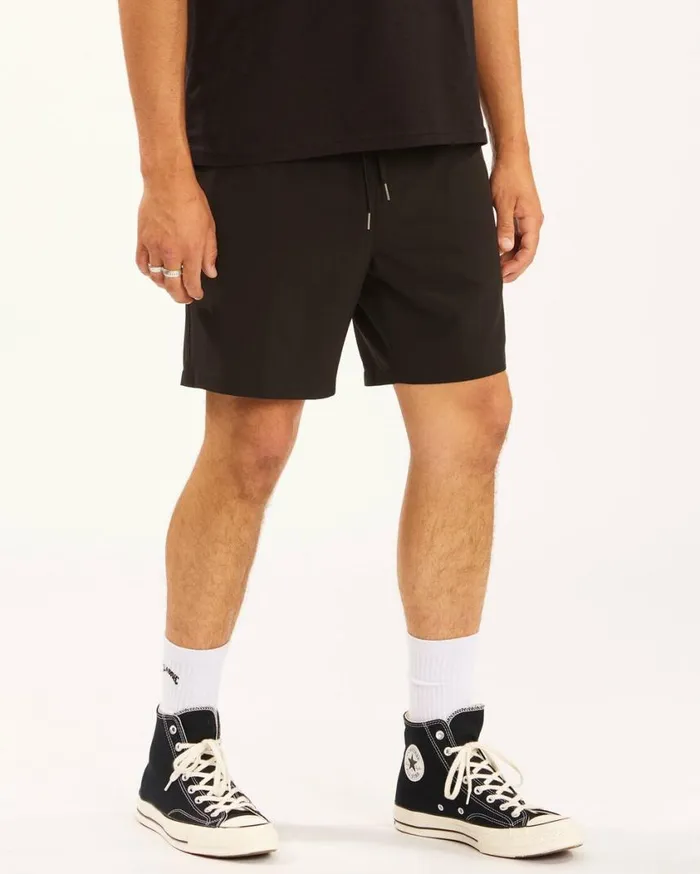 Billabong ADiv Surftrek Elastic Shorts 17034 Black Mens Bottoms