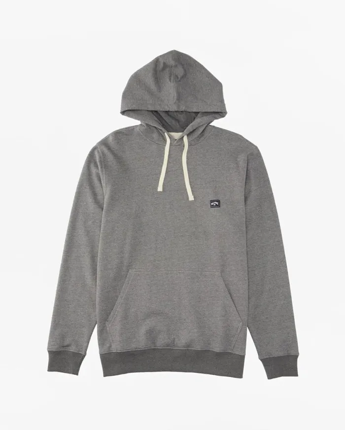 Billabong All Day Organic Pullover Hoodie Dark Grey Heather Mens Hoodies and Fleece Billabong All Day Organic Pullover Hoodie Dark Grey Heather Mens Hoodies and Fleece