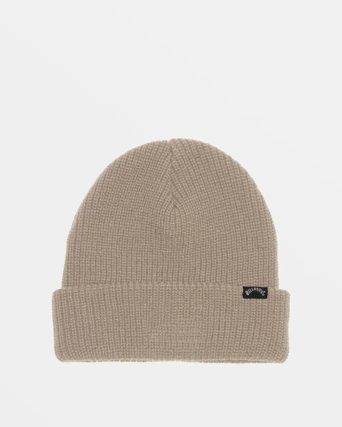 Billabong Arcade Cuff Beanie Stone Mens Beanies