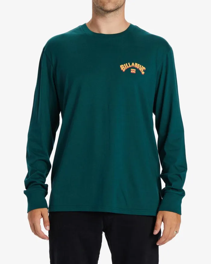 Billabong Arch Fill Long Sleeve TShirt Deep Teal Mens TShirts