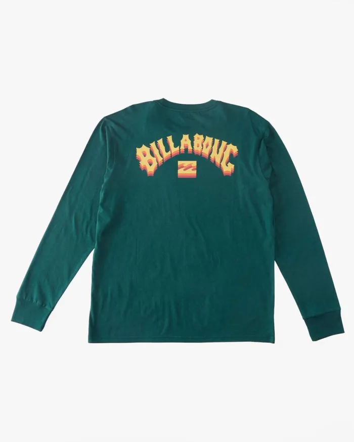 Billabong Arch Fill Long Sleeve TShirt Deep Teal Mens TShirts Billabong Arch Fill Long Sleeve TShirt Deep Teal Mens TShirts