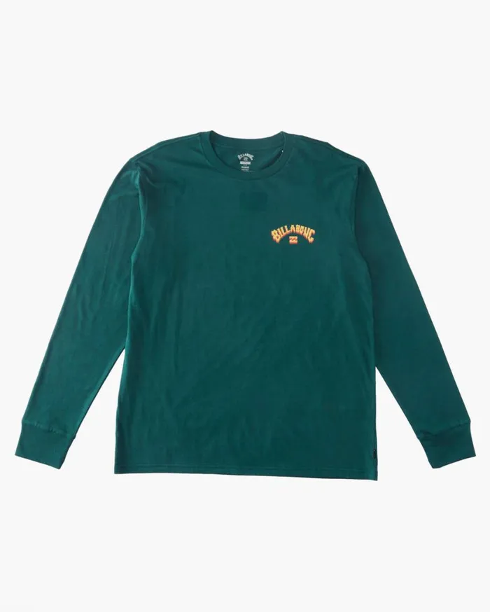 Billabong Arch Fill Long Sleeve TShirt Deep Teal Mens TShirts Billabong Arch Fill Long Sleeve TShirt Deep Teal Mens TShirts